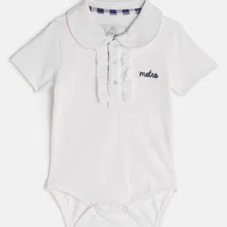 METRO KIDS COMPANY Girls White Organic Cotton Rompers-picture-11