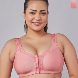 Maashie Pack of 2 Premium Jacquard Fabric Moulded Front Open Non Wired Bra-picture-3