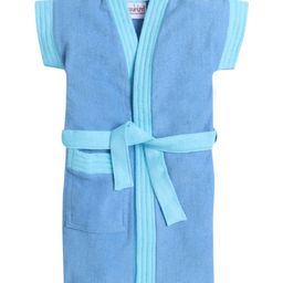 BUMZEE Half Sleeves Bathrobe - Blue & Sky Blue-image-20