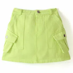 Kookie Kids Solid Skirts with Pockets  - Green-picture-16