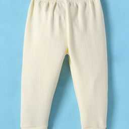 CUCUMBER Cotton Knit Full Length Solid Colour Fleece & Woollen Pant - Cream-image-36