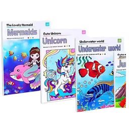 New pinchMagic Water Colors Paint Brush Drawing Book Pack of 3 (color & design may vary)-17