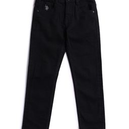 US Polo Assn Cotton Knit Full Length Solid Jeans - Black-image-92