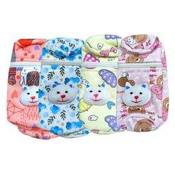 Chinmay Kids Soft Baby Feeding Bottle Cover | Zip Closure 240ml | Nursery Print (Pack of 4)-image-127