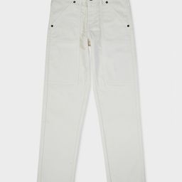 Pepe Jeans Knit Full Length Solid Color Jeans - White-picture-35