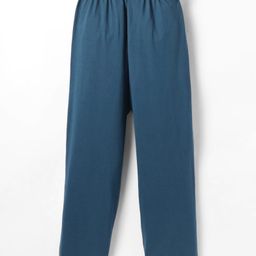 Taeko Single Jersey Knit Full Length Lounge Pant With Text Print - Navy image 2