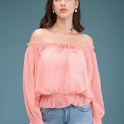 DressBerry Women Solid Off-Shoulder Top-picture-43