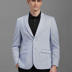 Louis Philippe Sport Printed Pure Cotton Single-Breasted Blazer-image-48