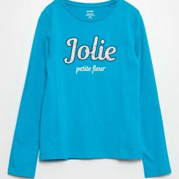 KIABI Girls Graphic Printed Pure Cotton T-shirt-picture-30