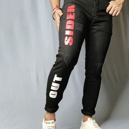 styzon Men Jean Slim Fit Slash Knee Jeans-image-63