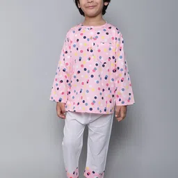 Little Clothings Boys Polka Dots Printed Pure Cotton Night suit-picture-11