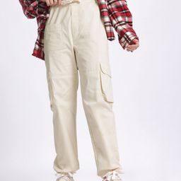 glitchez Women Utility Sophistication Cargo-Style Relaxed Trouser with Drawstring Hem-image-20
