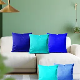 ArtzFolio Multicoloured Set of 5 Velvet Square Cushion Covers-39