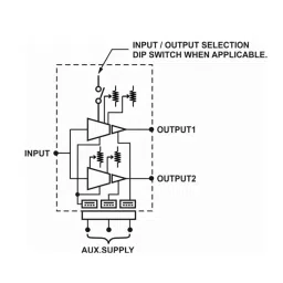 Shavison Dual Output Signal Converter 0-100 mV Voltage 0-10V / 0-5V Output 1, 4-20 mA / 0-20 mA Output 2, SC2-V11-A-B-24V image 2