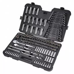 Westward Socket Set Chrome Finish 12 Point 1/2 inch to 1 inch, 53PN74-51