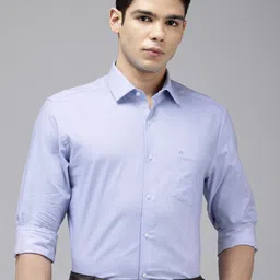 Arrow Pure Cotton Self Design Manhattan Slim Fit Textured Formal Shirt-picture-48