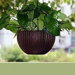 Rattan Hanging Planters Pot with Metal Hanging Chain-51