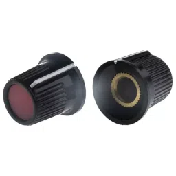 RS PRO 16.2 mm Black Red Potentiometer Knob for 6 mm Shaft Splined, 2596890-picture-22