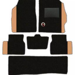 Elegant Duo Black And Beige Carpet Car Mat Compatible With Tata Safari 2021 7 Seater Manual-image-93