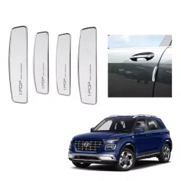 SPREADX Plastic Car Stylish I-pop White Colour Elegant Door Guard Protection Universal Type Suitable for Venue (Set of 4 Pcs)-10