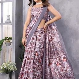 Lookmark Geometric Printed Bhagalpuri Saree-picture-33