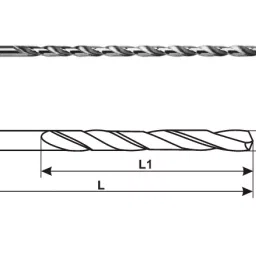 MIRANDA TOOLS Extra Long Series Parallel Shank Drills (Size 7.50 mm, Overall Length 300 mm)-29