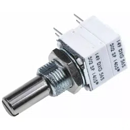 Vishay Panel Mount, Through Hole Rotary Potentiometer 1 W Power 5 kΩ Resistance Pin Terminal, 14920F0GJSX13502KA-37