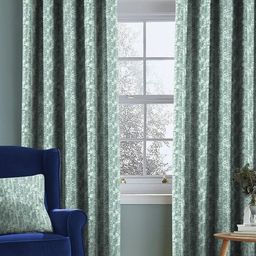 Nefertiti Home Sea Green Set of 2 Floral Black Out Long Door Curtain-image-91