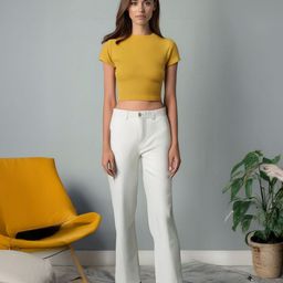 sollobell Extended Sleeves Cotton Crop Top-96