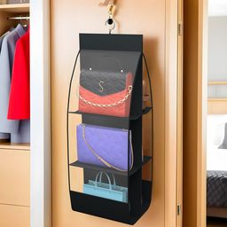 Kuber Industries Black Set of 1 Regular Multi-Utility Organisers-8