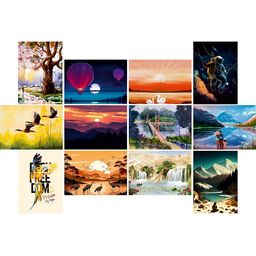 CVANU Multicoloured 6 and more Piece Paper Wall Core-picture-5