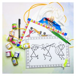 The Brainy Bear Store My Warli Painting Kit - Multicolour-11
