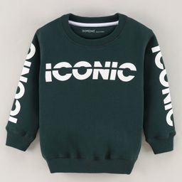 Doreme Full Sleeves Sweatshirt Text Print - Dark Green-picture-26