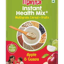 MANNA Instant Health Mix+ Multigrain Cereal with Milk, Apple & Guava | 2 to 6 Years kids Cereal-4