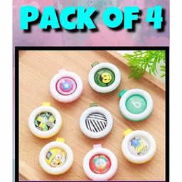 Ortis Reusable Mosquito Repellent Badge Pack of 4 - Colour & Print May Vary-17