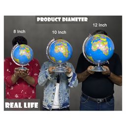 Fiddlerz Educational Metal Base Globe - Multicolor image 2