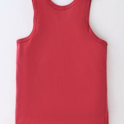 Simply Sinker Sleeveless Vests Combo 2 Ball & Text Print Pack of 3 - Black Red  & Green image 3