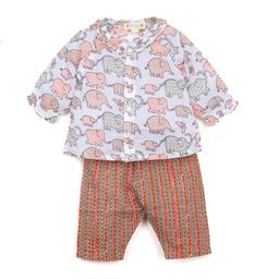 TIDY SLEEP Girls Printed Shirt with Pyjamas-45
