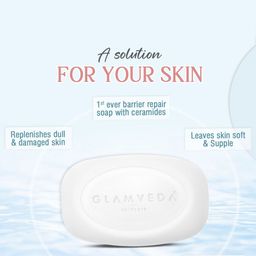 GLAMVEDA Set of 3 Rice & Ceramide Skin Brightening Soap with Hyaluronic Acid - 75 g each image 3