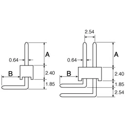 RS PRO 72 Way Pin Header 2 Row Right Angle, 2518474 image 3