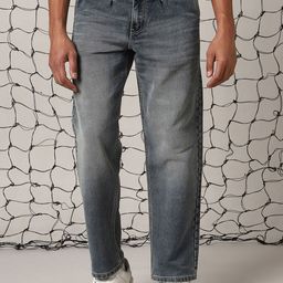 Hubberholme Men Comfort Relaxed Fit Heavy Fade Cotton Jeans-picture-0