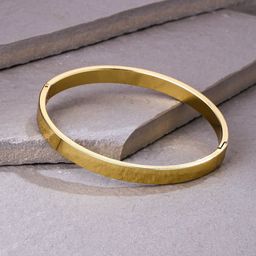 The Roadster Lifestyle Co Men Gold-Plated Kada Bracelet-image-90