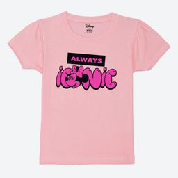 Wear Your Mind Girls Minnie Mouse Typography Printed Round Neck Cotton T-shirt-image-83