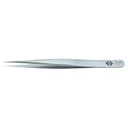 CK TOOLS Precision Tweezer, Fine/Sharp Tip, 110mm, T2340-43