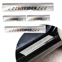 Automoto Stainless Steel Silver Non-led Footstep Door Sill Plate for Toyota Hyryder All Model 2023 All Model (Set of 4)-image-16