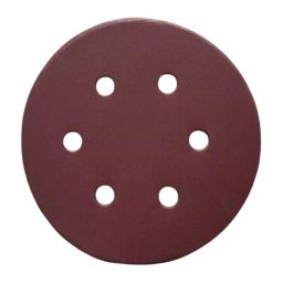 HANKO Velcro Disc 152.4 mm (6 inch) Aluminum Oxide Red 6 Hole 80 Grit Size-image-51