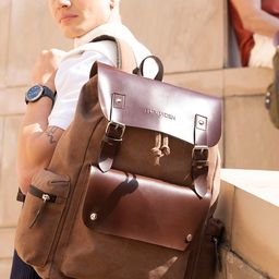 FUR JADEN Unisex Colourblocked Backpack-13