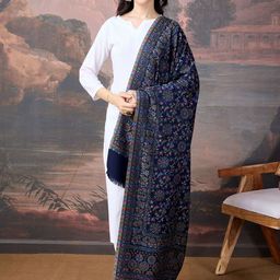 House of Pataudi Women Floral Woven Design Shawl-image-63
