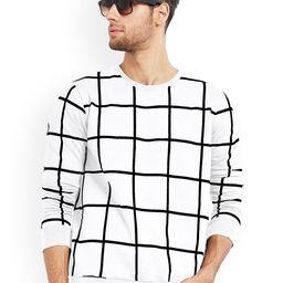 Maniac Men White Checked Sweatshirt-image-67