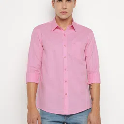 Allen Cooper Men Solid Spread Collar Cotton Casual Shirt-image-99